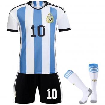 Pack football KAKENTH 1 – T‑shirt et short assortis, style Argentine Messi (A‑2XL)
