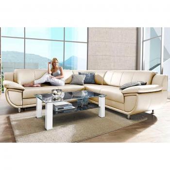 TRENDMANUFAKTUR Ecksofa Rondo, wahlweise mit Schlaffunktion und Federkern
