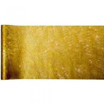 Chemin de table en ruban doré 10 cm x 10 m