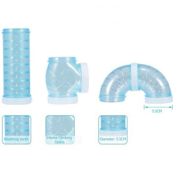 Hamster Spieltunnel 5,5 cm Klein Blau für Hamster, Mäuse und andere kleine Haustiere
