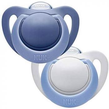 Lot 2 sucettes T0 Genius NUK Bleu