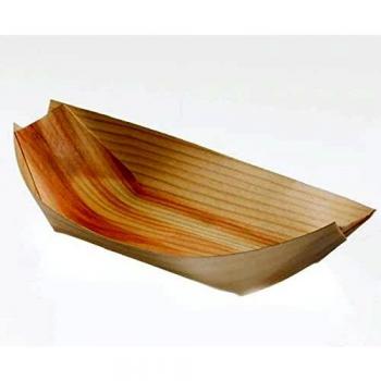 Piròga di legno decorativa, confezione da 50 pezzi, dimensioni 7x5x2h cm