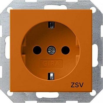 GIRA CEE 7/3 Steckdose in leuchtendem Orange (Modell 045602)