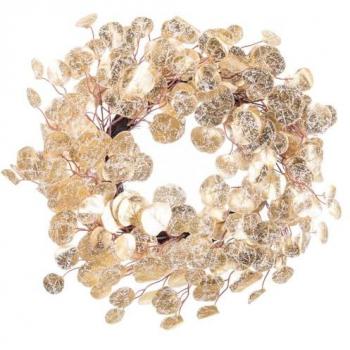 Plastic Advent Wreath with Gold Accents 45 x 8 x 45 cm