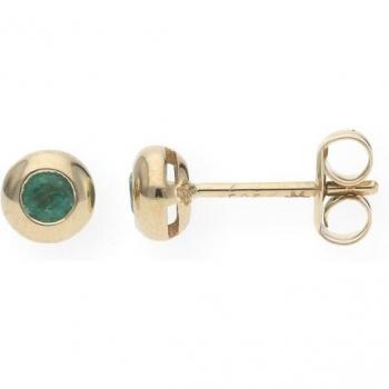 JuwelmaLux Smaragd‑Gold Ohrstecker Set – 2 Stück, 14 Karät, JL10‑06‑1488