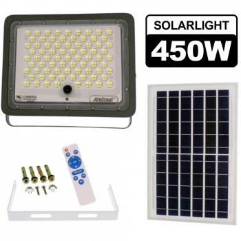 TRADE Shop Traesio Iluminación LED 450W Solar, Proyector y Cámara IP Q‑SX77