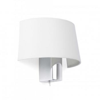 Faro Barcelona Hotel 29940 Wall Light 15W Metal Textile White