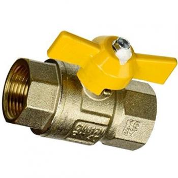 Valvola sfera gas maniglia T femmina/femmina 3/4