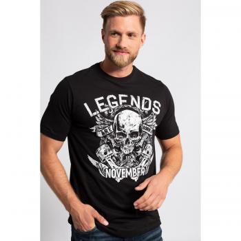 T-shirt JP1880 Uomo L Nero Mezze Maniche Cotone