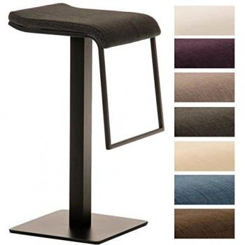 Chaises de Bar LAMENG Tissu Gris Foncé