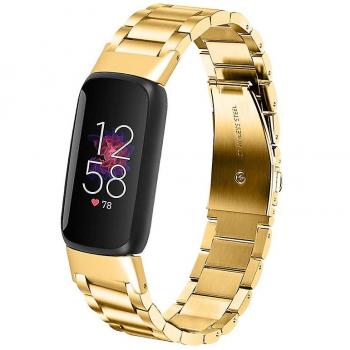 Bracelet en acier inoxydable pour Fitbit Luxe avec trois perles