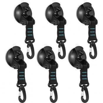 6 Pcs Suction Cup Anchors for Car Awnings and Camping Tarps