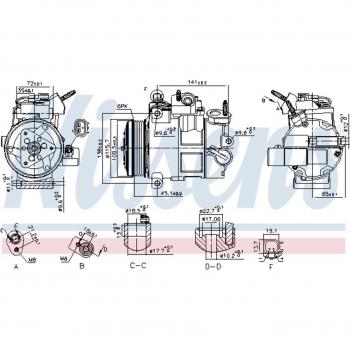 Compresor NISSENS para aire acondicionado NIS 890800