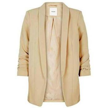 Pieces 3/4 Sleeve Blazer White Pepper Women's XS