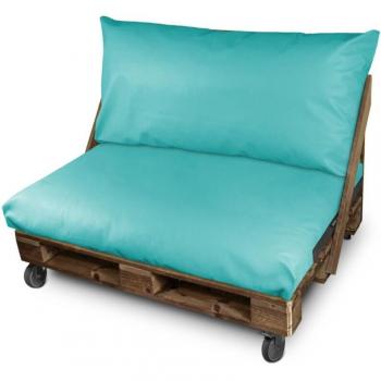 Polipiel Exterior Turquesa: Respaldo 65x45x25