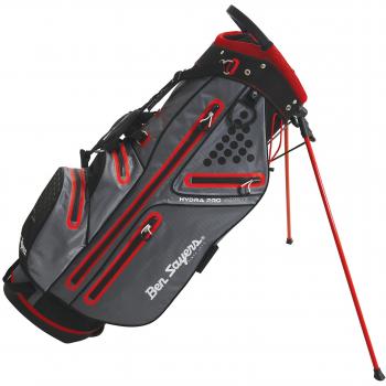 Ben Sayers HydroPro Stand Bag 8.5 Unisex, Grey/Red, Waterproof & 14‑Divider