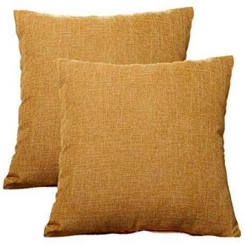 WeixinHai Square Linen Pillowcase Duo