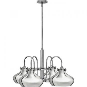 Hinkley Congress Pendant Light with Dome Shades 4x E27 Chrome