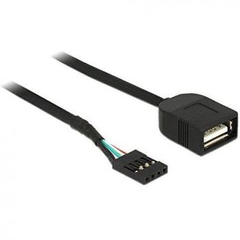 DELOCK 83825 USB 2.0 Adapter Cable 40 cm Pin Header Female to Type-A Female