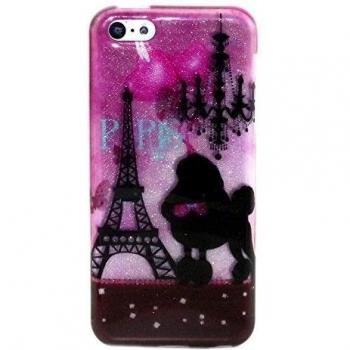 Cover “Night Tower” con diseño Paris en TPU para iPhone 5C