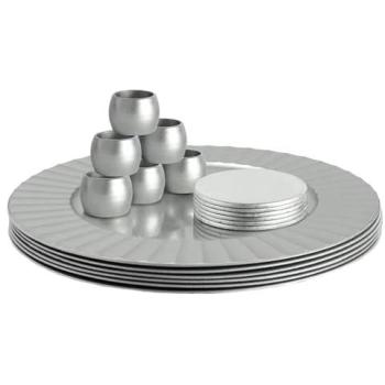 Silverscape 18-Plate Fluted Charger Set – 33cm