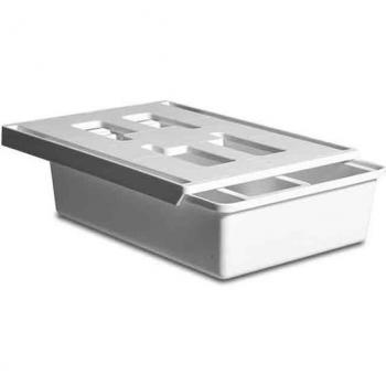 ABS Desk Organizer with Secret Drawer for Tableware and Keychains