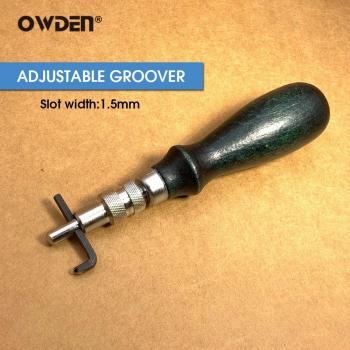 OWDEN Leather Edge Groover Tool 1.5mm with Wood Handle