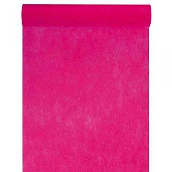 Chemin de table uni fuchsia 30 cm x 10 m