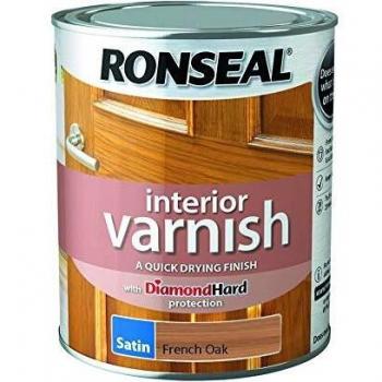 Ronseal Interior Varnish Quick Dry Satin French Oak 750ml