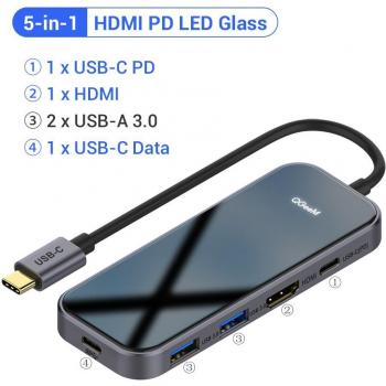 QGeeM USB C Hub with TF SD Card Reader