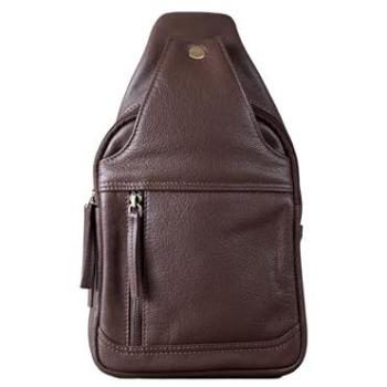 Explorer Series Brown Leather Sling Pack for Men