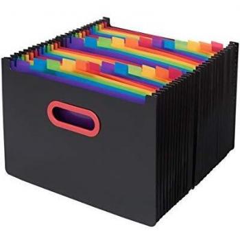Snopake 24 Part Desk Expander A4 RainbowBlack