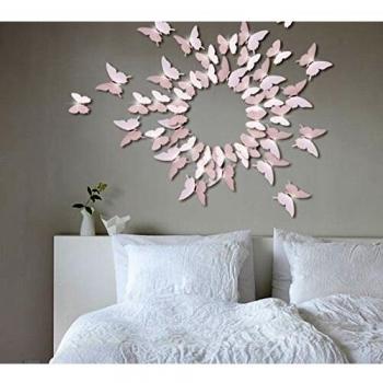 Extsud 12 Stück 3D Schmetterlings Wandaufkleber Wandsticker Wandtattoo Wanddeko mit Kristall Dekor für Wohnzimmer, Kinderzimmer, Türen, Fenster, Badezimmer, Kühlschrank (Grün)