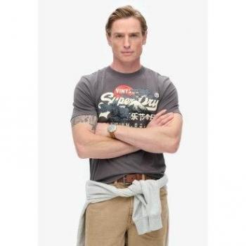 Camiseta corta Superdry Tokyo gris