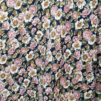 Tela de Gasa Floral Elástica para Vestidos y Faldas