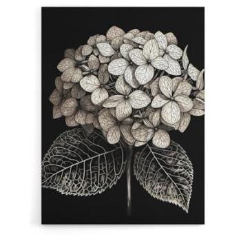 Artery8 Classic Hydrangea Canvas – 24 x 32, Grey Finish