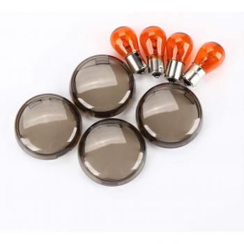 4 Amber Turn Signal Lens Covers for Harley-Davidson Sportster XL 883 1986