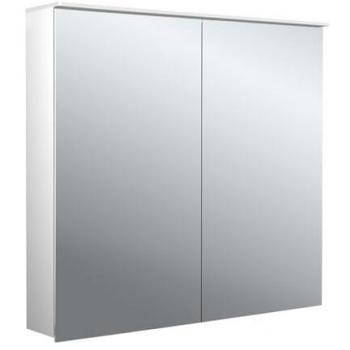 Armoire à miroir avec voile de lumière Emco flat 2, 80 cm, aluminium