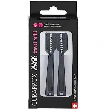 Têtes de Brosse Curaprox Mini‑Travel Noir-Blanc