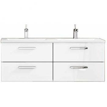 Meuble de Salle de Bain Suspendu Cordoba 120 cm Blanc Pur