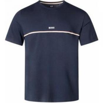 Blue Stripe BOSS Cotton Tee – 36 Regular