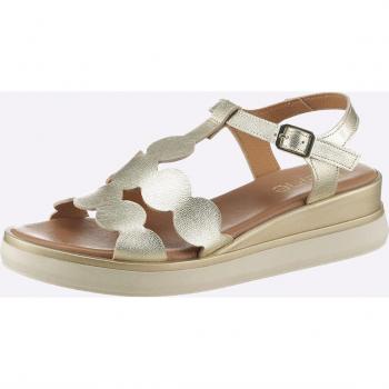 Modische Goldleder-Sandalette HEINE
