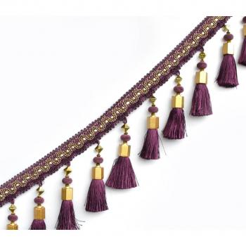 12Yards Lace Curtain Tassel with Crystal Beads for Sofa Accessories