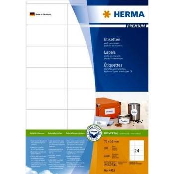 Etiquetas de impresora Herma blancas 70x36 SuperPrint 2400 pcs