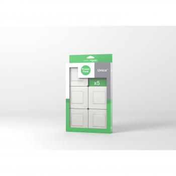 Set de 5 Interruptores Unica Polar Blanco
