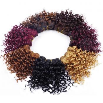 Sallyhair Afro Kinky Curly Weft Hair Extensions 3pcs