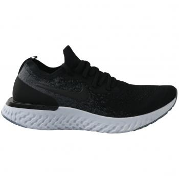 Nike Herren Epic React FlyKnit Sportschuhe – Mehrfarbig Schwarz/Dunkelgrau/Pflicht Platin 001 EU 40