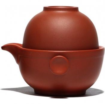 Yixing Purple Clay Kung Fu Tea Travel Set 1 Pot 1 Cup