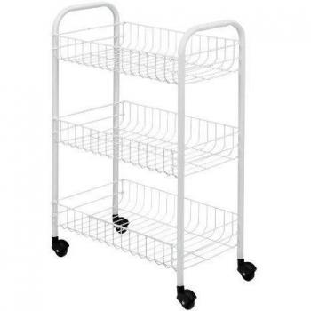 Metaltex Carro Multiuso 3 Estantes SIENA de Metaltex. Color Blanco