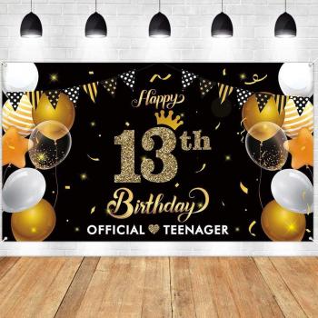Official 13th Birthday Photo Booth Backdrop